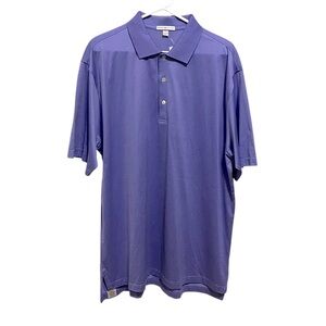 PETER MILLAR MENS PURPLE COLLARD SHORT SLEEVE GOLF POLO 100% COTTON NEW SIZE XL